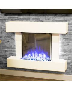 Katell Cosenza 39'' Wall Mounted Electric Fireplace Suite