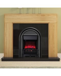Be Modern 52" Whinfell Solid Oak Electric Fireplace 