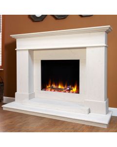 Celsi Ultiflame VR Boticelli 54" Limestone Electric Fireplace 