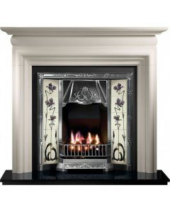 Gallery Asquith Limestone Fireplace With Toulouse Cast Iron Tiled Insert