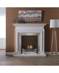 Penman Avellino 57" Agean Limestone Fireplace Surround