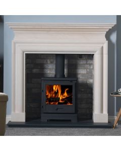 Penman Avellino 57" Portugese Limestone Fireplace Surround