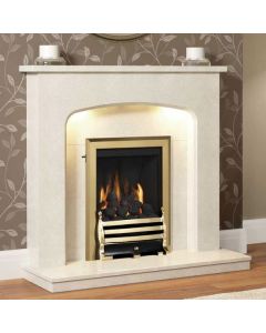 Be Modern Tasmin Micro Marble Fireplace Suite