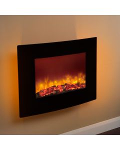 Be Modern Quattro Wall Mounted Black Electric Fire 1