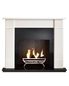 Gallery Brompton Limestone Fireplace with Cradle Fire Basket