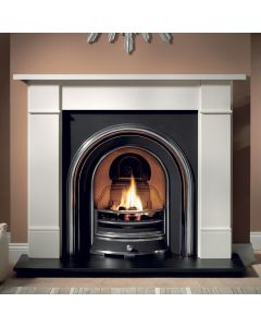 Gallery Brompton Limestone Fireplace with Jubilee Cast iron Arch