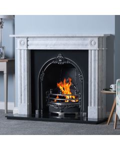 Gallery Chiswick Stone Fireplace with Gloucester Cast Iron Arch