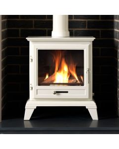 Gallery Classic Conventional Flue Gas Stove, Warm White Enamel