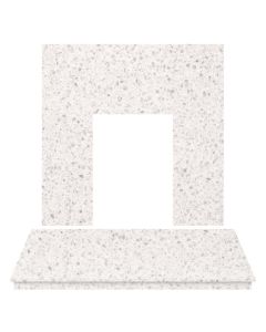 Fireplaces 4 Life China White Marble Back Panel & Hearth