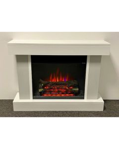 Suncrest Foxley 41" White Electric Fireplace Suite
