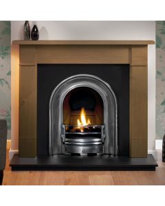 Gallery Brompton 51'' Pine Fireplace Suite with Coronet Cast iron Arch