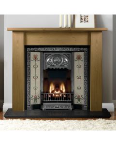 Gallery Lincoln 54'' Wood Fireplace With Tulip Cast Insert