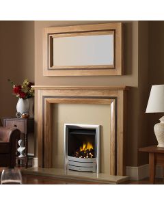 GB Mantels Haversham Clear Oak and Wenge Fireplace Suite