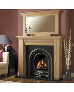 GB Mantels Mayfair Clear Oak Fireplace Suite