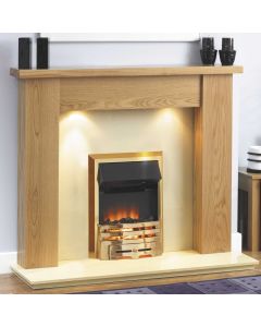 GB Mantels Woodcote Oak Fireplace Suite