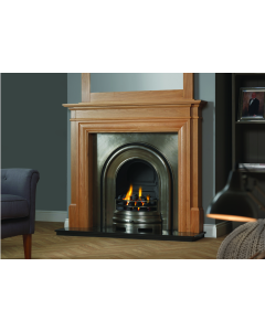 GB Mantels 55" Keswick Oak Fireplace Suite