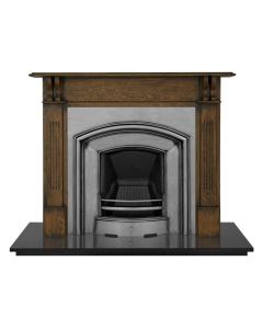 Carron London Plate Cast Iron Arched Insert, Fully Polished