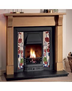 Gallery Bedford Wood Fireplace With Prince Cast Iron Tiled Insert