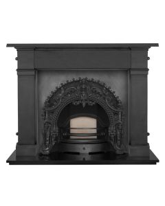 Carron Somerset 59" Cast Iron FIreplace With Rococo Cast Iron Arch