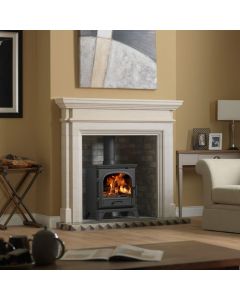 Penman Teramo 57" Agean Limestone Fireplace Surround