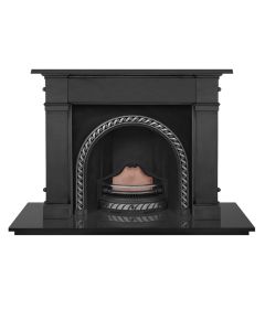 Carron Somerset 59" Cast Iron Fireplace With Westminster Arch Black