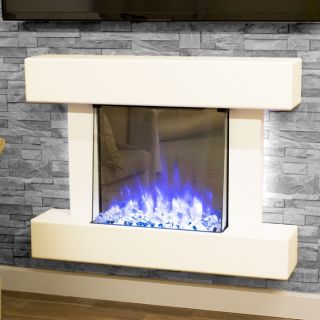 Katell Cosenza 39'' Wall Mounted Electric Fireplace Suite