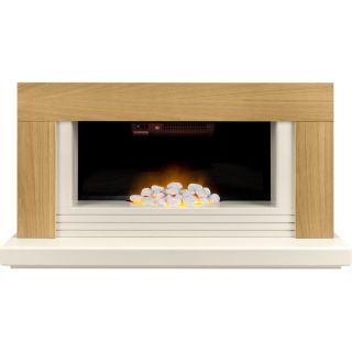 Fireplaces 4 Life Carrera 48'' Oak Veneer Electric Fireplace Suite