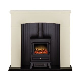 Fireplaces 4 Life Derwent 48'' Electric Stove Fireplace Suite 