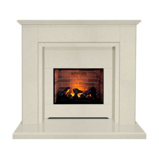 Fireplaces 4 Life Melbourne 48'' Beige Stone Electric Fireplace Suite