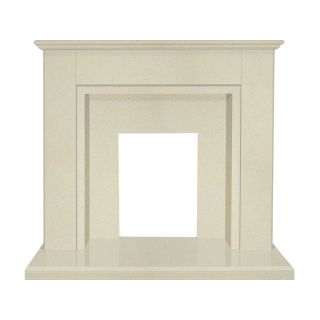 Fireplaces 4 Life Melbourne 48'' Beige Stone Marble Fireplace