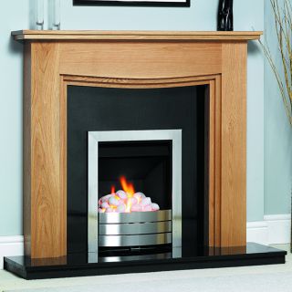 GB Mantels Bayswater Oak Fireplace Suite