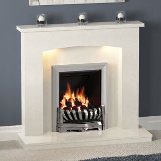 Flare Isabelle 45" Marble Fireplace Suite
