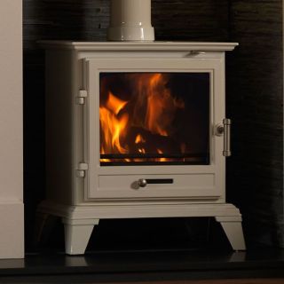 Gallery Classic Eco Design Multi-Fuel/ Wood Burning Stove, Warm White Enamel