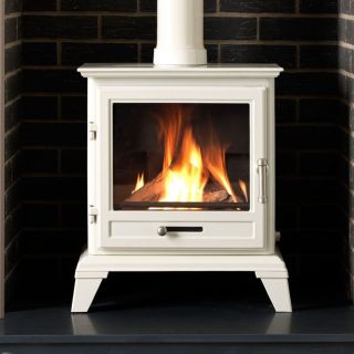 Gallery Classic Conventional Flue Gas Stove, Warm White Enamel