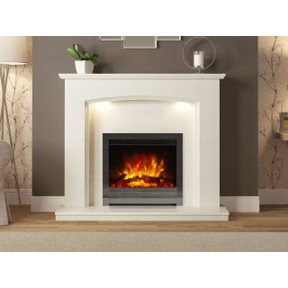 FLARE Collection Emilia 48" Micro Marble Fireplace Suite