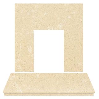 Fireplaces 4 Life Roman Stone Marble Back Panel & Hearth