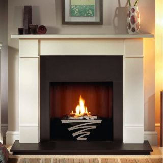 Gallery Brompton Limestone Fireplace Includes Optional Astra Fire Basket