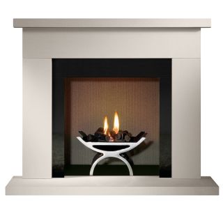 Gallery Durrington Stone Fireplace & Optional Pulse Fire Basket