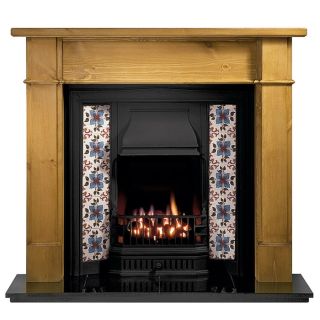 Gallery Lincoln Wood Fireplace Includes Lytton Cast Iron Arch