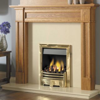 GB Mantels Highbury Celtic Oak Fireplace Suite