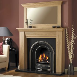 GB Mantels Mayfair Clear Oak Fireplace Suite