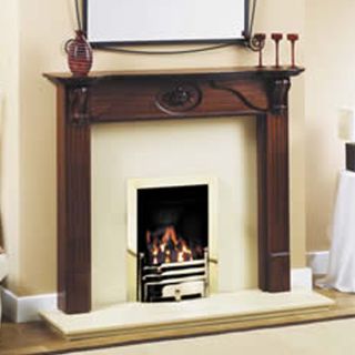 GB Mantels Somerset Brown Mahogany Fireplace Suite