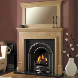 GB Mantels Westminster Clear Oak Fireplace Suite