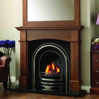 GB Mantels Lancashire Oak Fireplace Suite