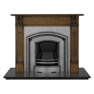 Carron London Plate Cast Iron Arched Insert, Fully Polished
