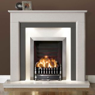 Gallery Riverslea 48" Arctic White Marble Fireplace