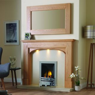 GB Mantels Ullswater Oak Fireplace Suite