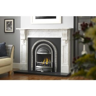 Cast Tec William IV Carrara Marble Fireplace