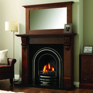 GB Mantels Winchester Oak Fireplace Suite