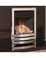 Flavel Linear Plus Polished Silver Gas Fire